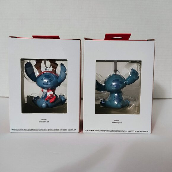 Set of Lilo & Stitch Christmas Ornaments - Reindeer Stitch and Stitch w/ Scrump - Picture 5 of 8